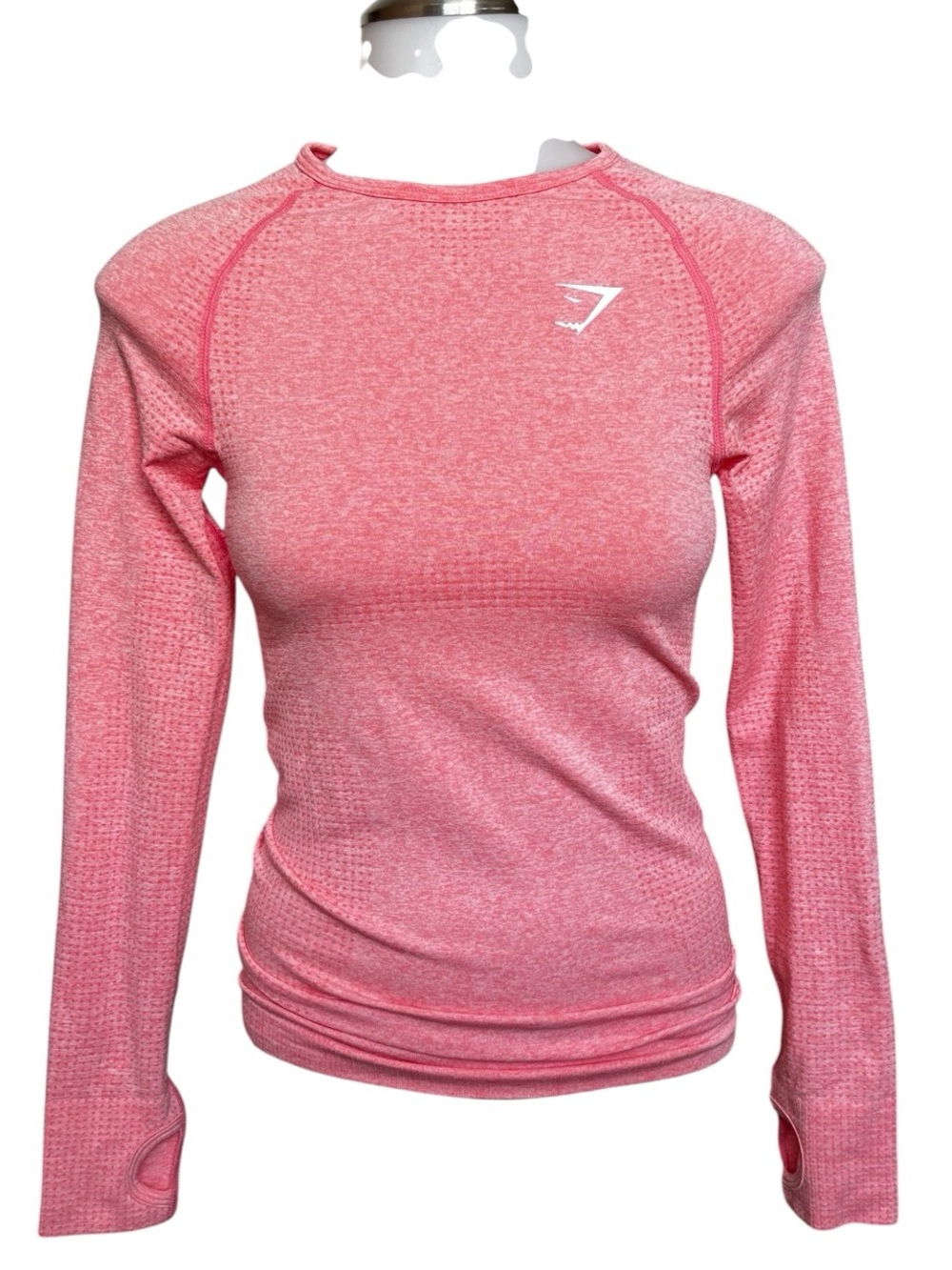 Gymshark Women’s Coral Pink Seamless XS/S Long Sleeve Top
